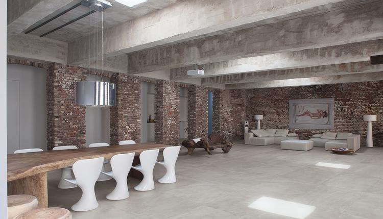 Architect Resin | Emilceramica Porcelain Stoneware Ergon Architect Resin Concrete Living-room Berlin Grey | Emilceramica