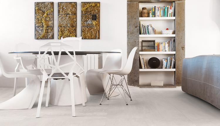 Gesso | Emilceramica Porcelain Stoneware Provenza Gesso Stone Living-room Natural White | Emilceramica