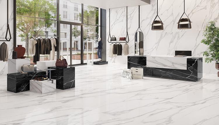 Tele Di Marmo | Emilceramica Porcelain Stoneware Emil Tele Di Marmo Marble Shop Statuario Michelangelo Base | Emilceramica