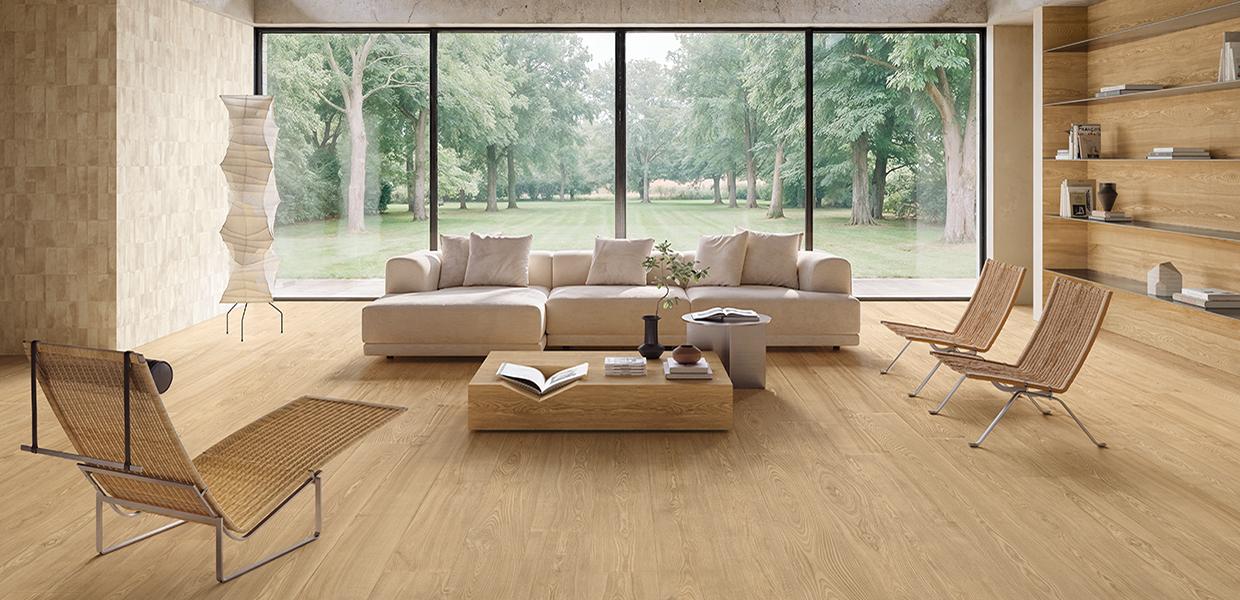 Porcelain Stoneware Emil Nordea Wood Living-room Tramonto | Emilceramica Porcelain Stoneware Emil Nordea Wood Living-room Tramonto | Emilceramica