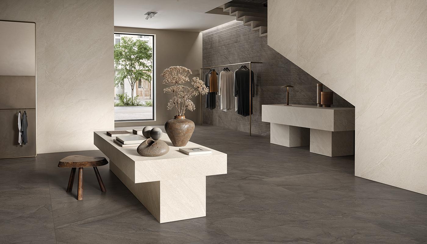 Porcelain Stoneware Provenza Pietra Di Orosei Stone Shop Grigio Bruciato Fondo,perla Rilievi | Emilceramica Porcelain Stoneware Provenza Pietra Di Orosei Stone Shop Grigio Bruciato Fondo,perla Rilievi | Emilceramica