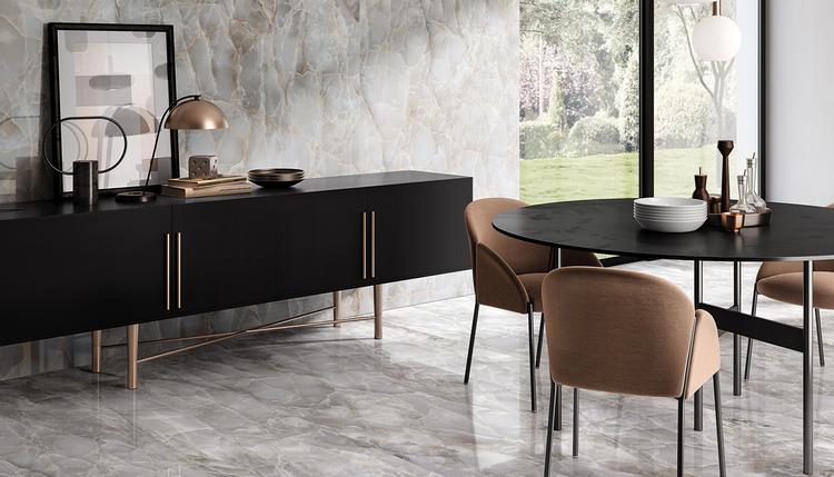 Tele Di Marmo Reloaded | Emilceramica Porcelain Stoneware Emil Tele Di Marmo Reloaded Marble Dining Room Onice Klimt Base | Emilceramica