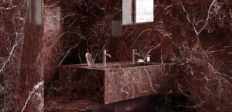 Tele Di Marmo | Emilceramica Gres Porcelánico Emil Tele Di Marmo Mármol Baño Rosso Levanto Imagen Galería | Emilceramica