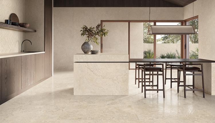 Unique Bourgogne | Emilceramica Grès Cérame Provenza Unique Bourgogne Pierre Cusine Beige Variée,beige Minimal,beige Pointes Image Galerie | Emilceramica