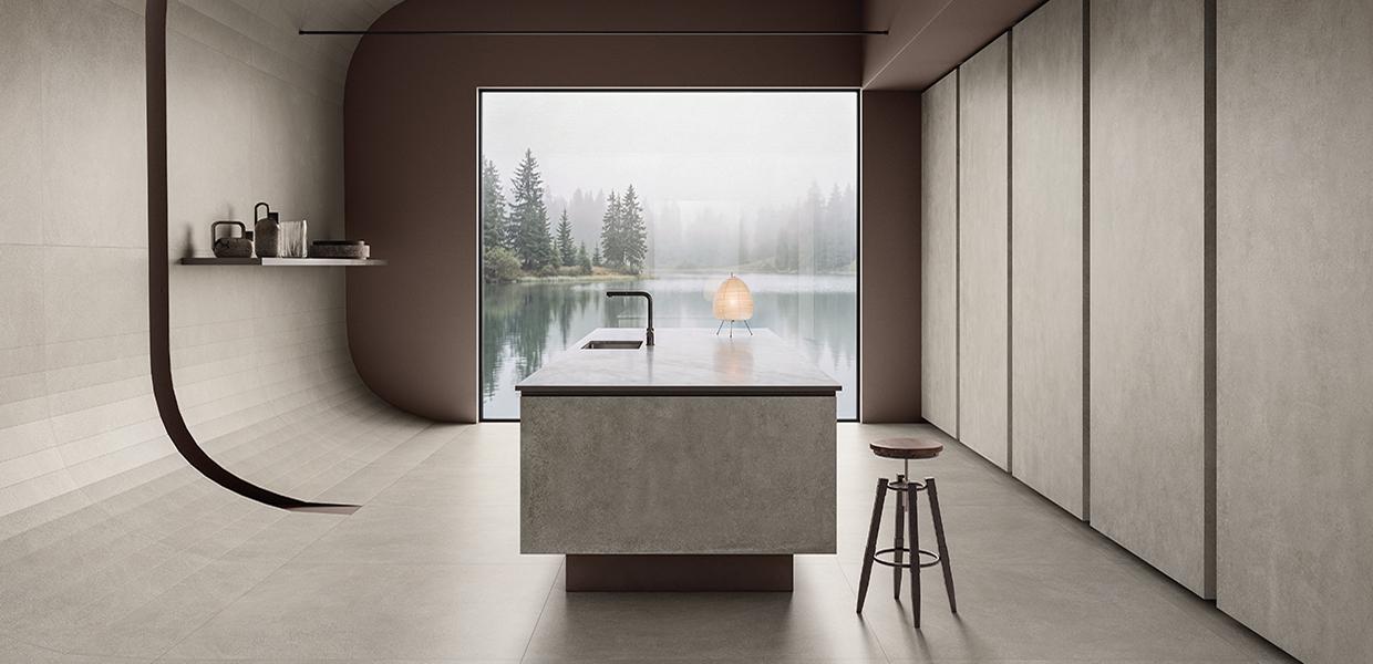 Porcelain Stoneware Provenza Unique Concrete Concrete Kitchen Grigio Cemento Colato,grigio Cemento Seminato | Emilceramica Porcelain Stoneware Provenza Unique Concrete Concrete Kitchen Grigio Cemento Colato,grigio Cemento Seminato | Emilceramica