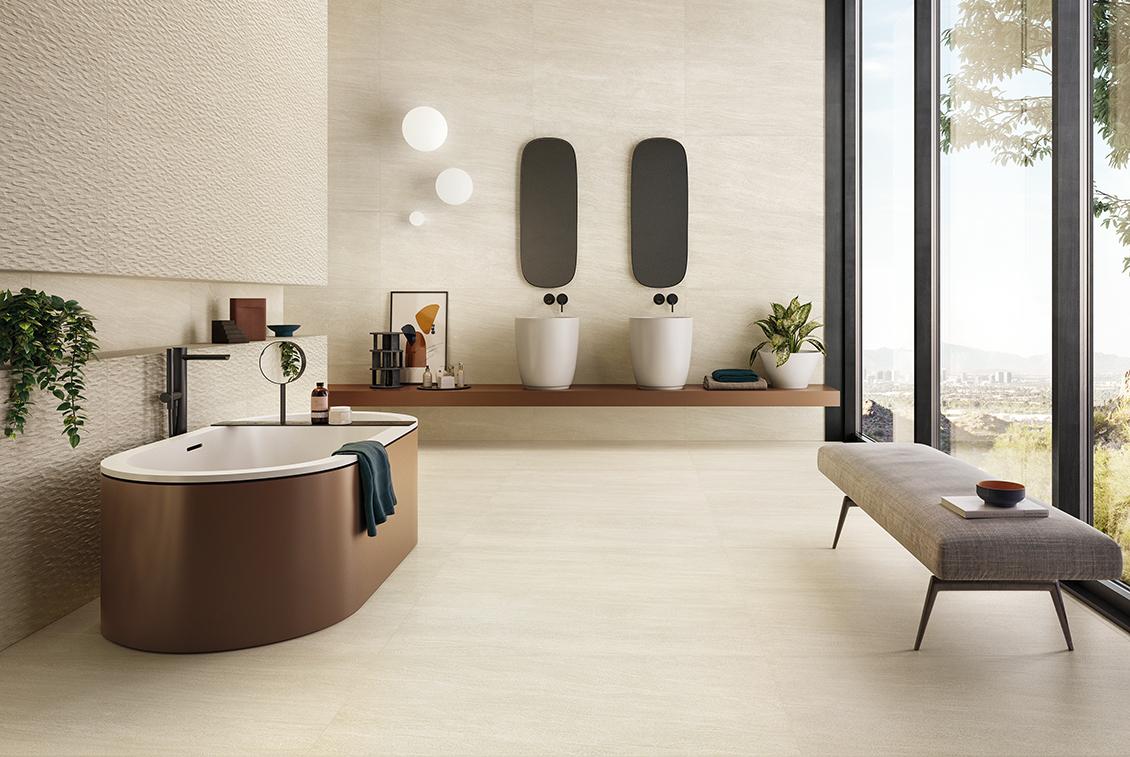 Three tile and grout color combinations for designer floors