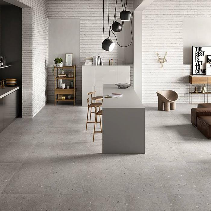 Concrete-effect floors: tough, stylish stoneware tiles 22