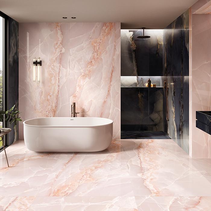Porcelain stoneware tiles for unique bathroom designs 262
