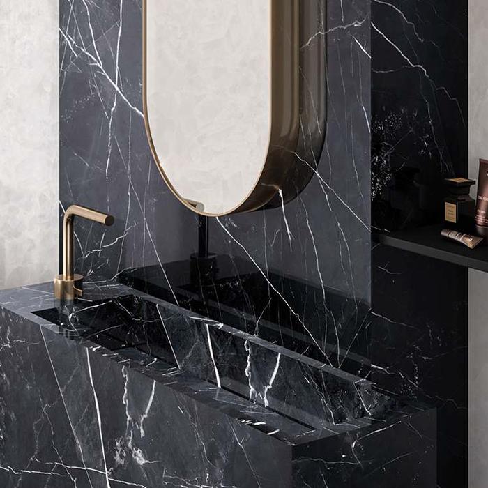 Black Marble effect bathroom tiles is the unconventional choice that brings a stunning result 13