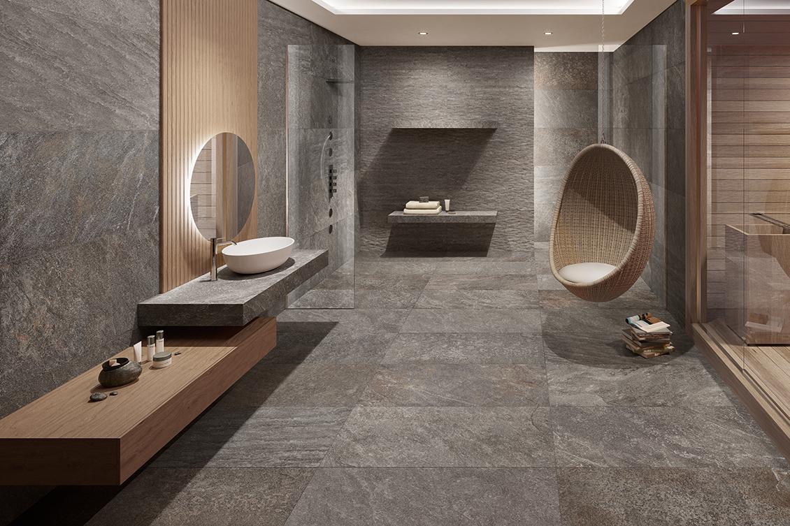 Stoneeffect floor tiles and how to use them