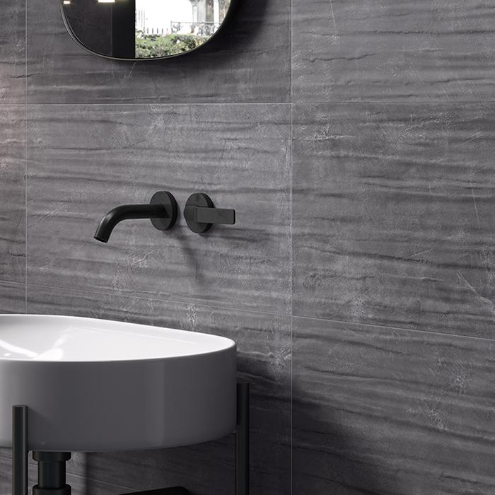 A modern and elegant bathroom thanks to concrete-effect tiles 264
