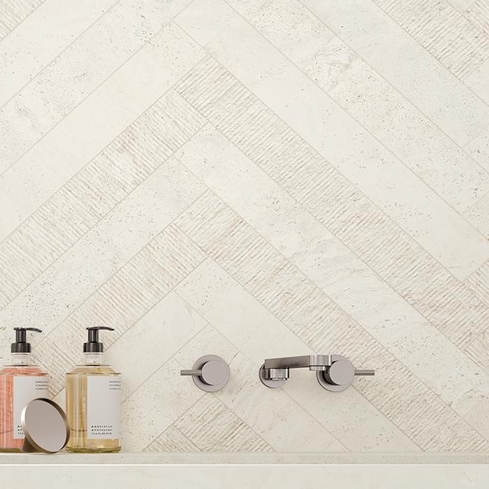 Porcelain stoneware tiles for unique bathroom designs 262