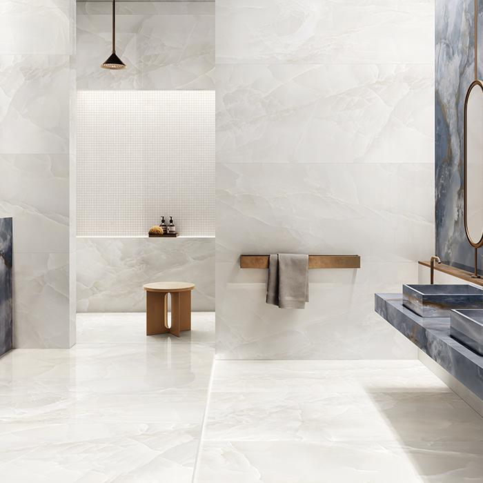 Porcelain stoneware tiles for unique bathroom designs 262